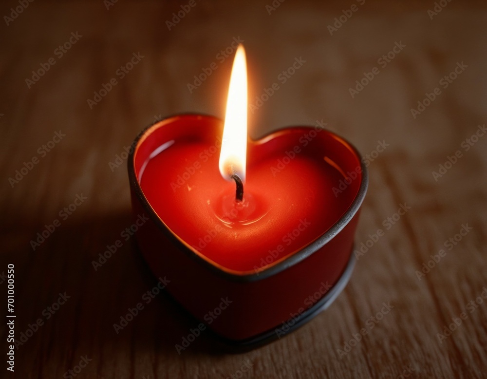 Candles for Valentine's Day on February 14th. Background with selective focus and copy space Candles for Valentine's Day on February 14th. Background with selective focus and copy space