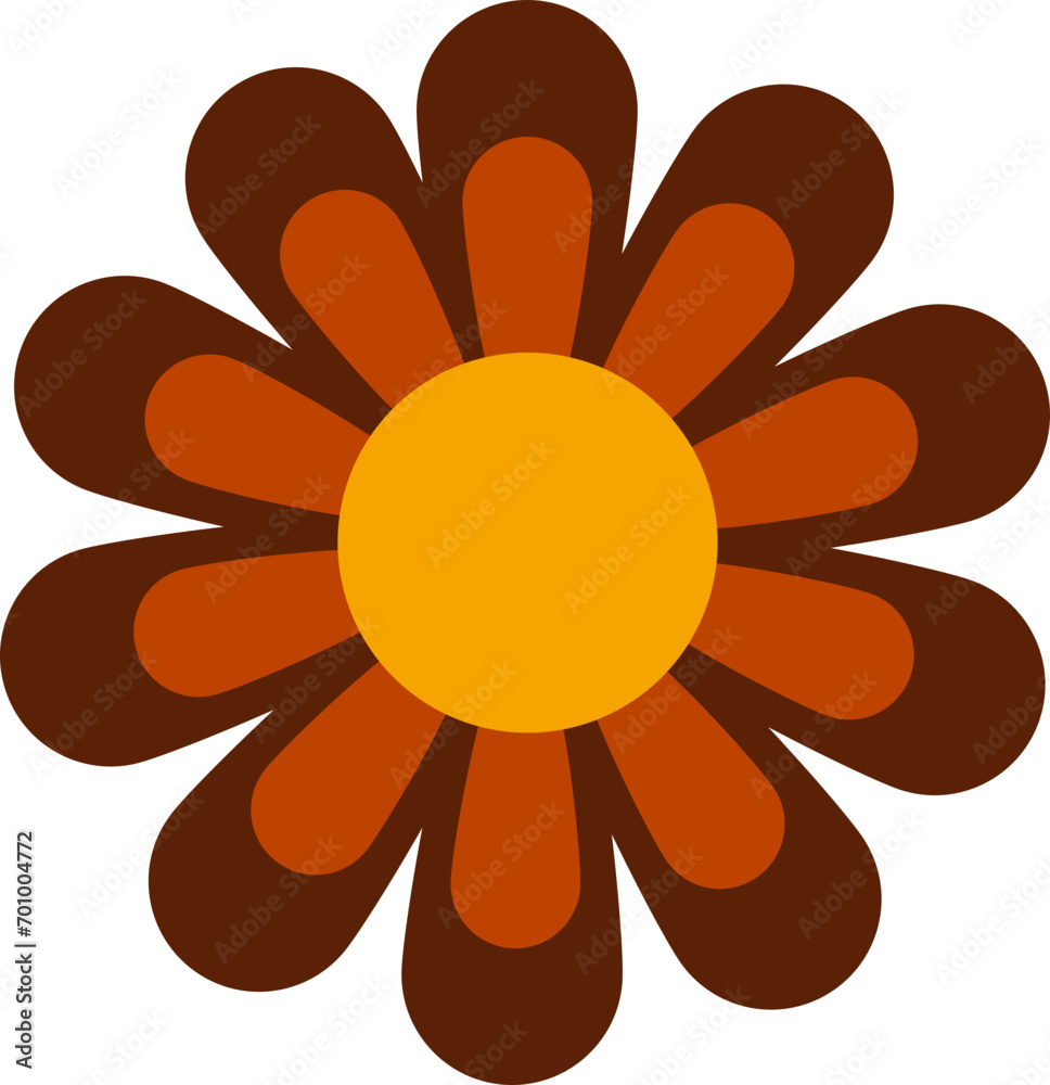 Retro Flower Illustration Retro Flower Illustration