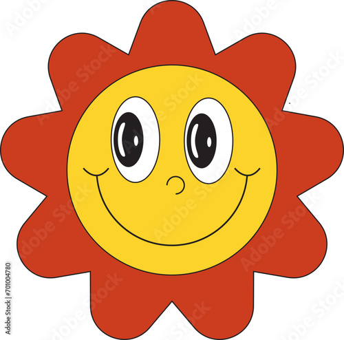 Retro Flower Illustration