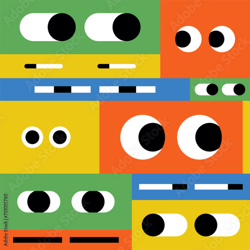 Eyes pattern geometric seamless background watching wallpaper