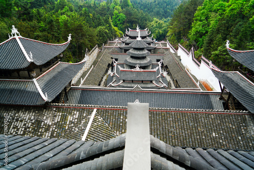 It is a monumental building to show the majesty and merits of the Tusi. Enshi Tushi Castle is a unique Tujia Tushi cultural site. Hubei, China. photo