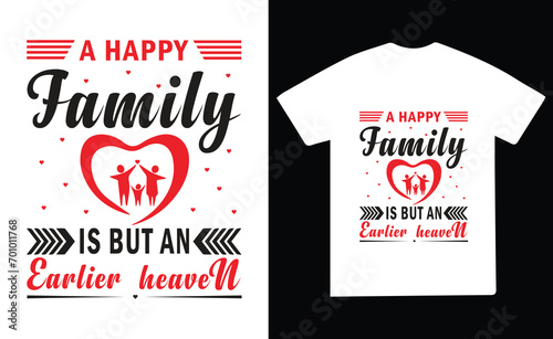Happy Family T-shirt Design Vector