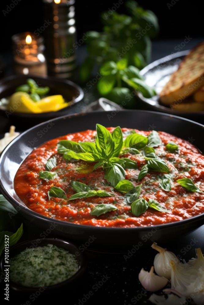 hot italian pomodoro sauce with steam hot italian pomodoro sauce with steam