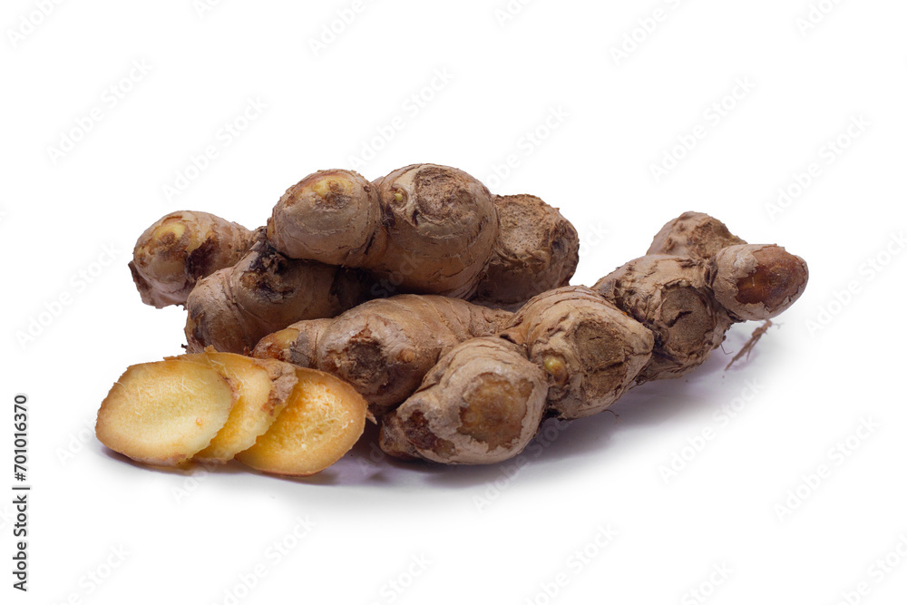 Fresh Ginger on white background, herb medical concept Fresh Ginger on white background, herb medical concept