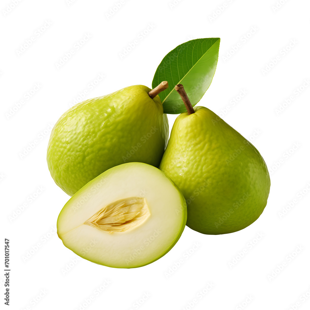Hass avocado leaf fruits isolated on png background.