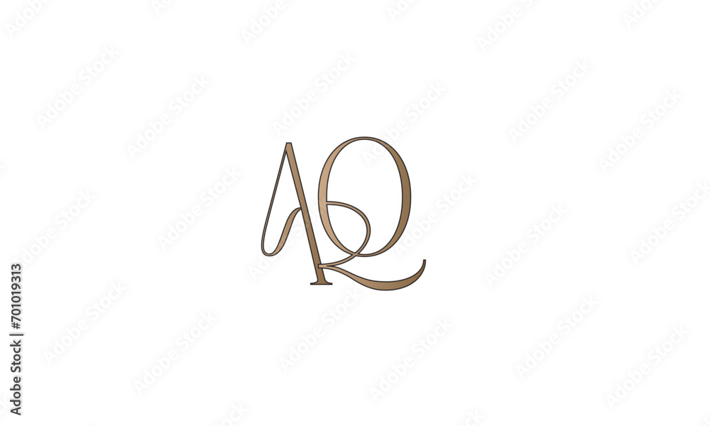 AQ, QA , A , Q , Abstract Letters Logo Monogram AQ, QA , A , Q , Abstract Letters Logo Monogram
