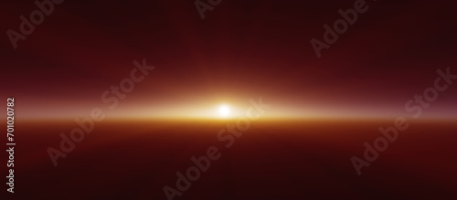 sunrise from space aurora  3d rendering