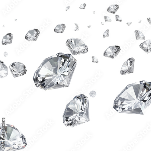 set of falling diamonds