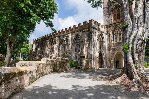 Barbados: view of St. John's Parish church.