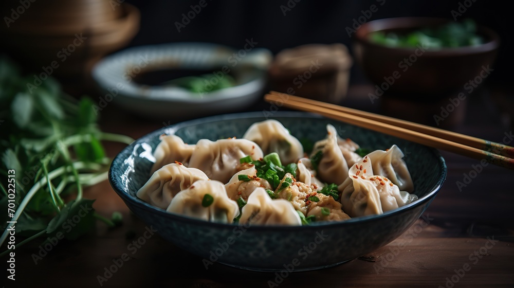 Authentic Pork and Chive Dumplings, Handcrafted Delights with Exquisite Flavors Authentic Pork and Chive Dumplings, Handcrafted Delights with Exquisite Flavors
