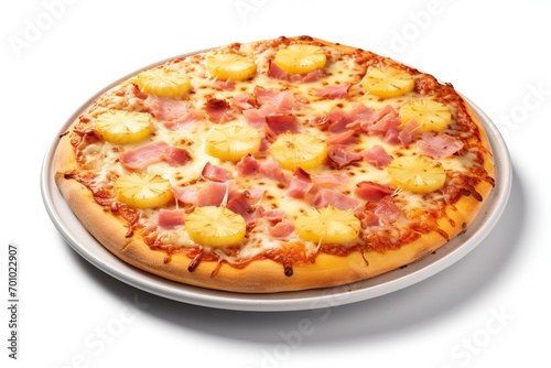 Delectable Hawaiian Pizza with Chewy Crust and Sweet Pineapple, Tropical Twist on a Classic Favorite