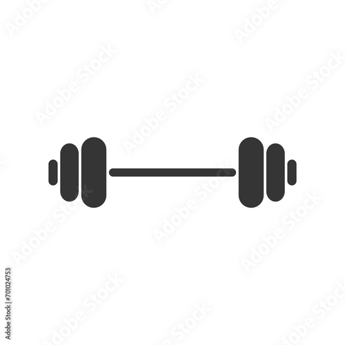 Dumbbell icon on transparent background.