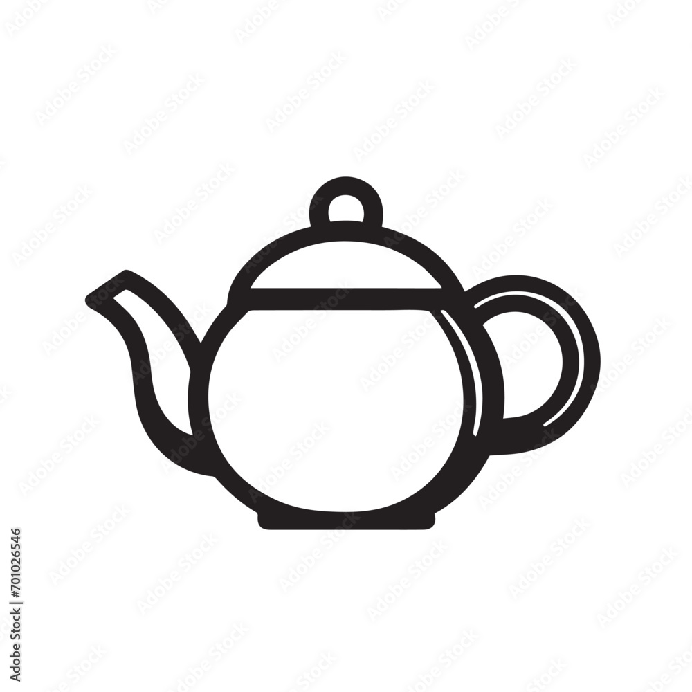 Teapot line icon.Ceramic teapot outline vector icon. Symbol, logo illustration. Vector graphics Teapot line icon.Ceramic teapot outline vector icon. Symbol, logo illustration. Vector graphics