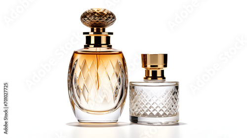 bottles of perfume isolated