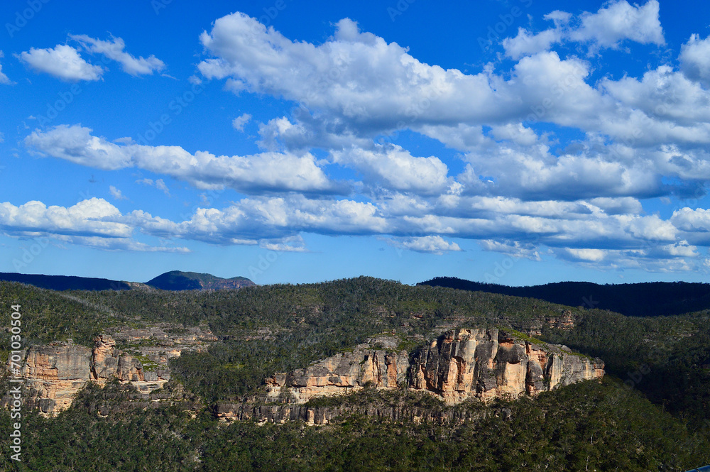 A view into the Grose Valley in the Blue Mountains of Australia.