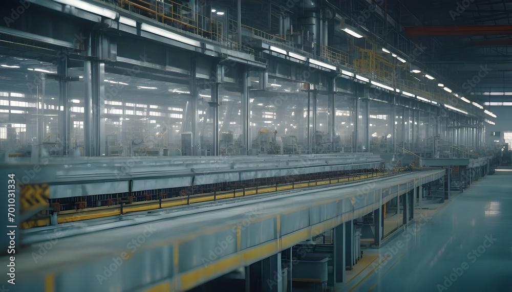 Factory constructions, industry technology, manufacturing iterior, production line Factory constructions, industry technology, manufacturing iterior, production line