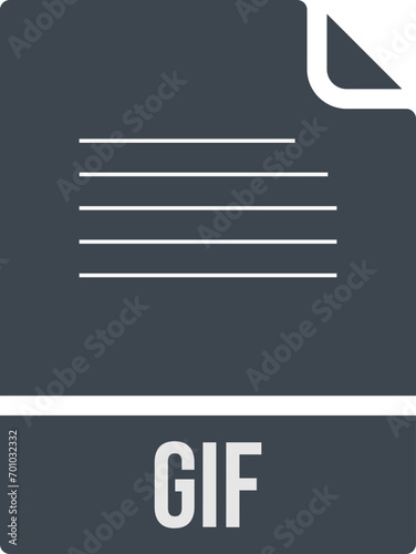 GIF File Icon Fill Rounded Corners