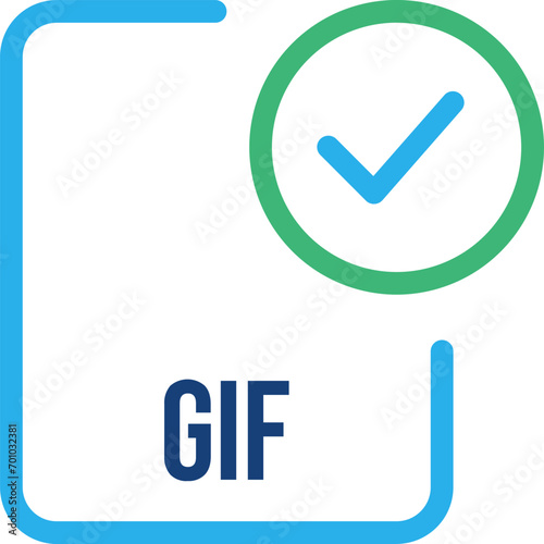 GIF File icon with checked mark