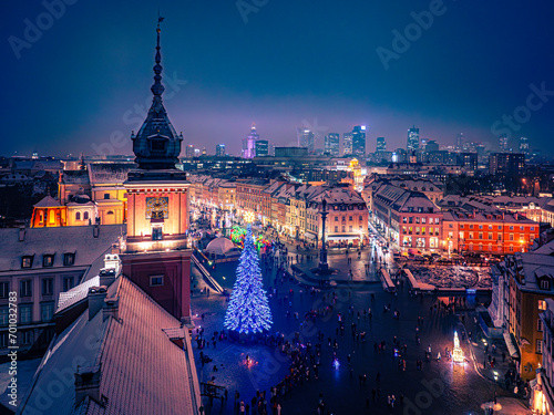 Świąteczna Starówka w Warszawie #701032783