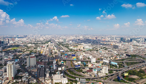 Bangkok cityscape. View of the city from the tallest building in Thailand