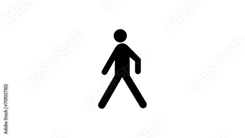 Walking man. Vector icon
