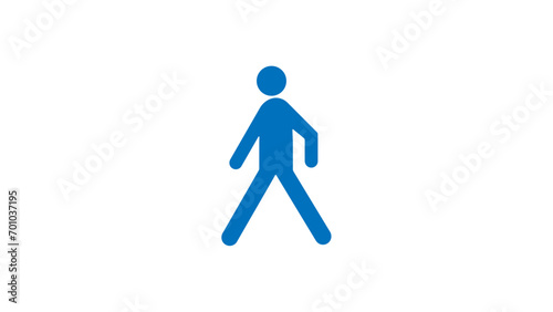 Walking man. Vector icon