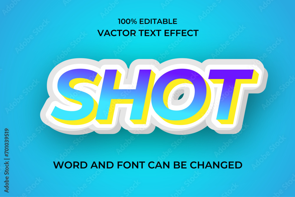 Short 3D Vector Text Effect Fully Editable High Quality .
