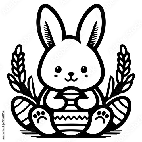 Easter bunny with easter egg