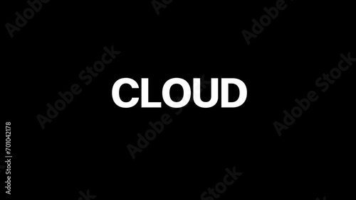 text animation title cloud transaparent background