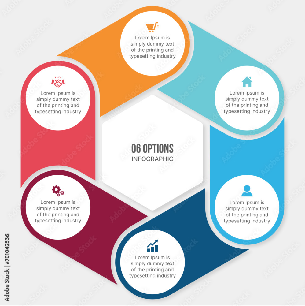 Creative Infographic Template Design With 6 Steps, Process Workflow Diagram Creative Infographic Template Design With 6 Steps, Process Workflow Diagram