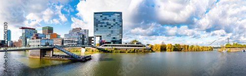 Panorama of the Duesseldorf Media Harbour, Germany - Düsseldorf Medienhafen photo