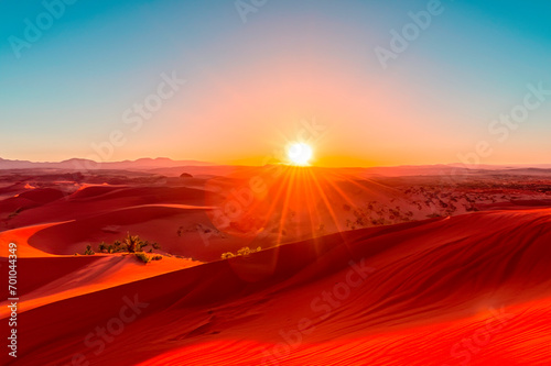 tramonto sul deserto