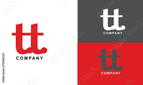 Minimal and unique TT tt letter logo for business and corporate identity and branding. photo