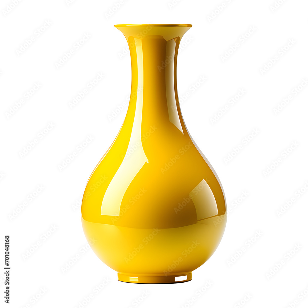 Yellow Vase Isolated on Transparent Background Yellow Vase Isolated on Transparent Background
