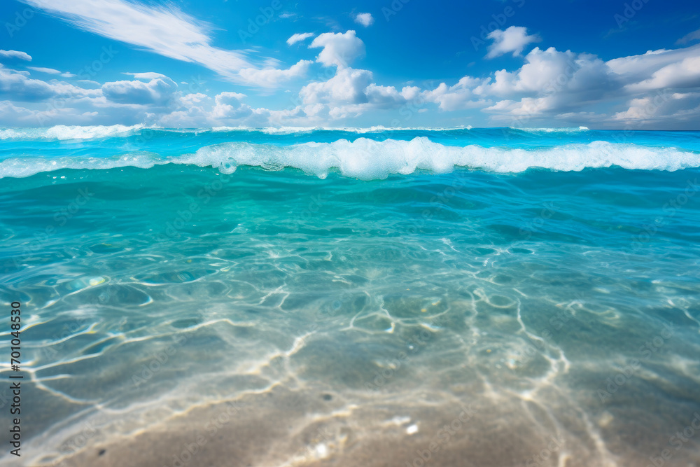 Obraz premium Crystal Blue Horizons: Serenity at Sea