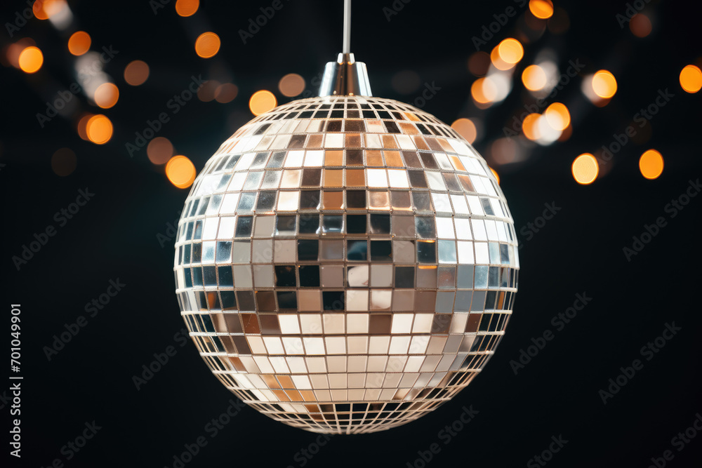 Obraz premium Bright shiny mirror disco ball