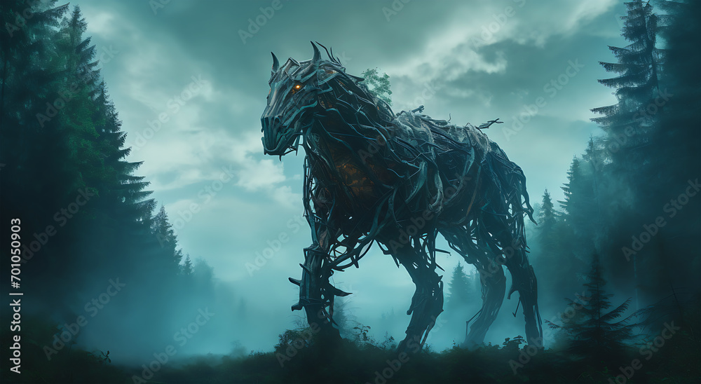 View of A beautiful animal monstrous creature View of A beautiful animal monstrous creature