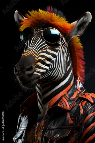 portrait of a zebra, Zebra fashionista,