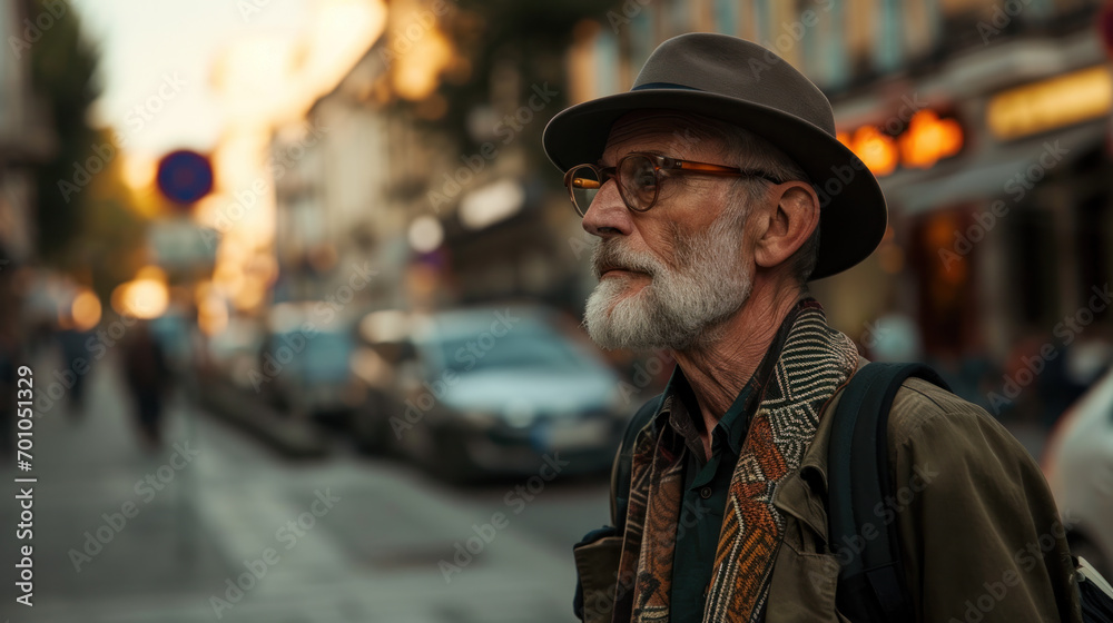 Senior grey-haired man smiling happy standing at the city. Senior grey-haired man smiling happy standing at the city.