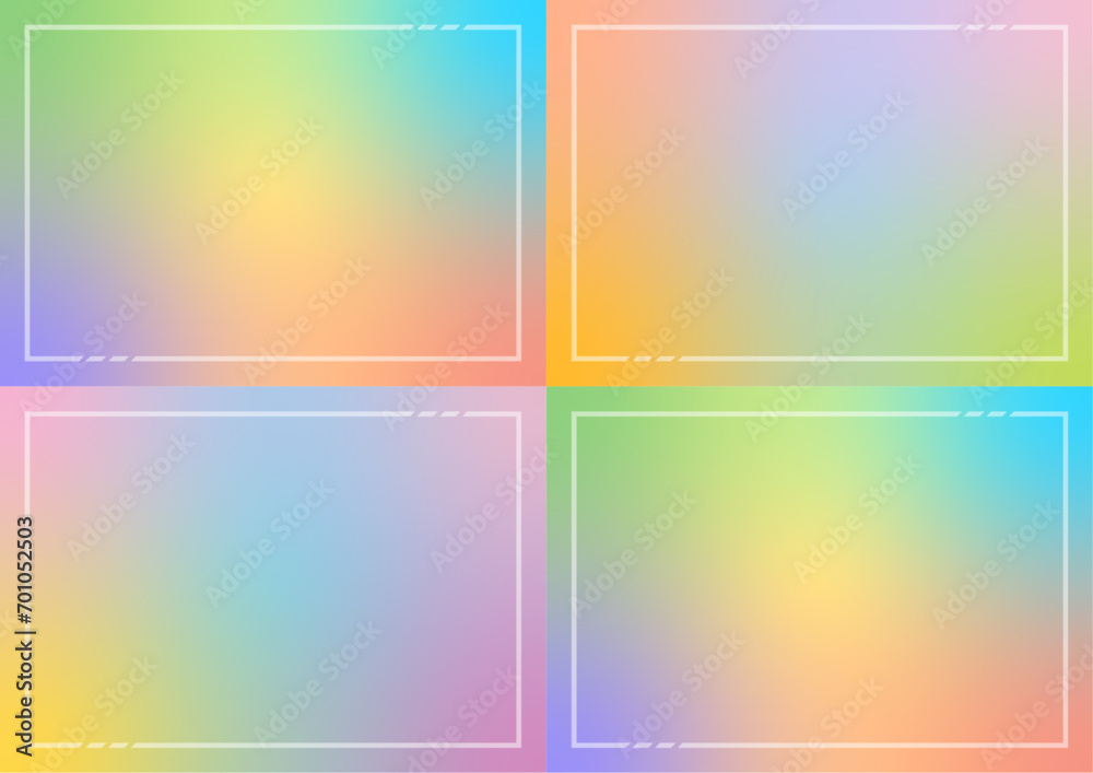 Obraz premium four option gradient set. gradient backgrounds