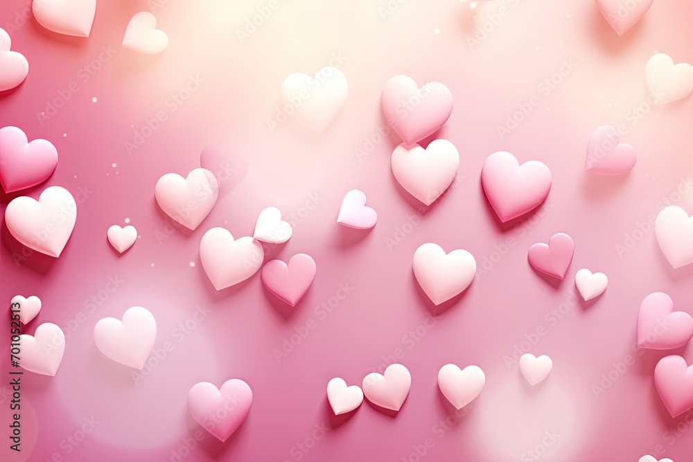 Pink Hearts Overlay on Abstract Pastel Pink Background. Smooth and Lovely Valentine's Day Illustration Pink Hearts Overlay on Abstract Pastel Pink Background. Smooth and Lovely Valentine's Day Illustration