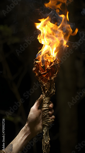fire stick, starting fire, having fire, light, fire light © MrJeans