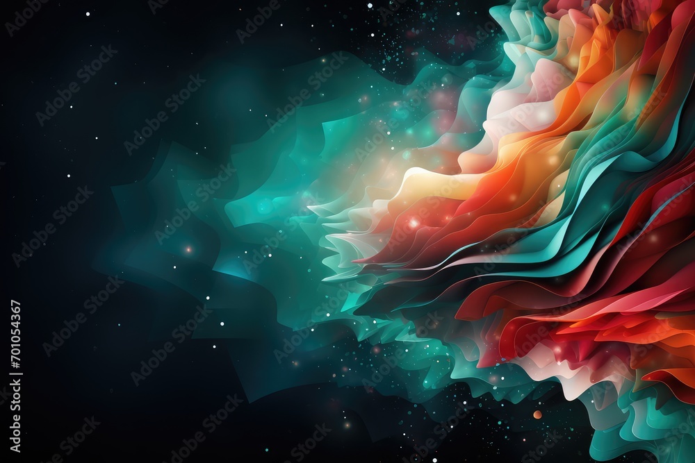 Abstract background with red, white and green waves for dia de la bandera mexico - obrazy, fototapety, plakaty 