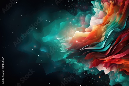 Abstract background with red, white and green waves for dia de la bandera mexico