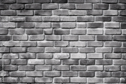 Black and white brick wall texture for background