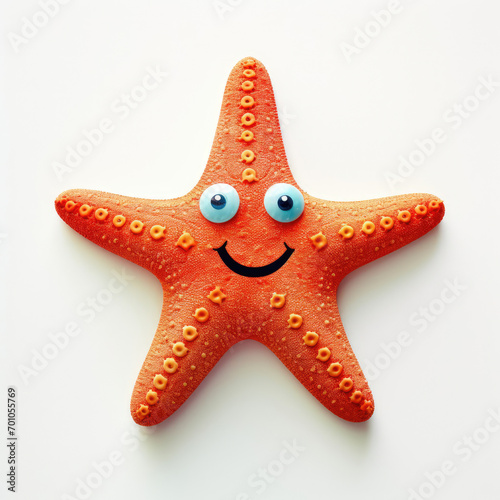 A Happy Starfish with Beautiful Blue Eyes