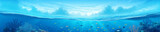 Abstract background with underwater theme, web site header or footer template