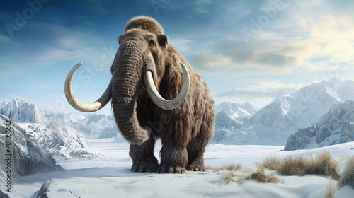 Mammoth, an ancient animal that lived in the Ice Age. © Gun