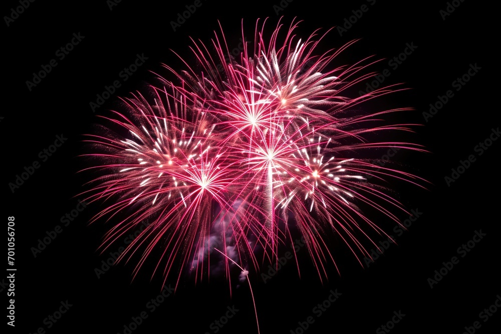 closeup view of very beautiful fireworks isolated on a black background for overlay closeup view of very beautiful fireworks isolated on a black background for overlay
