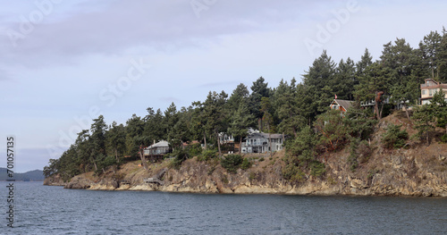 Shoreline of islands in British Columbia Canada photo